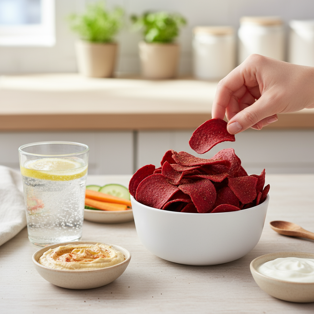 Beetroot Chips Roasted