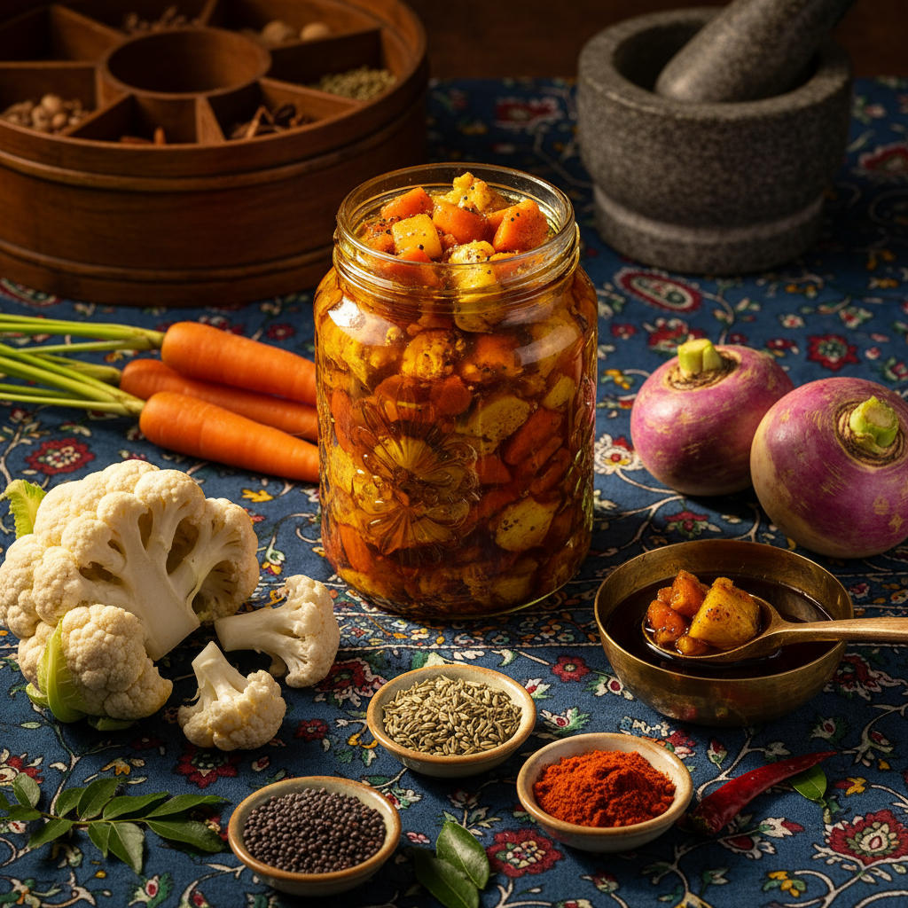 Gajar Gobi Shalgam Pickle