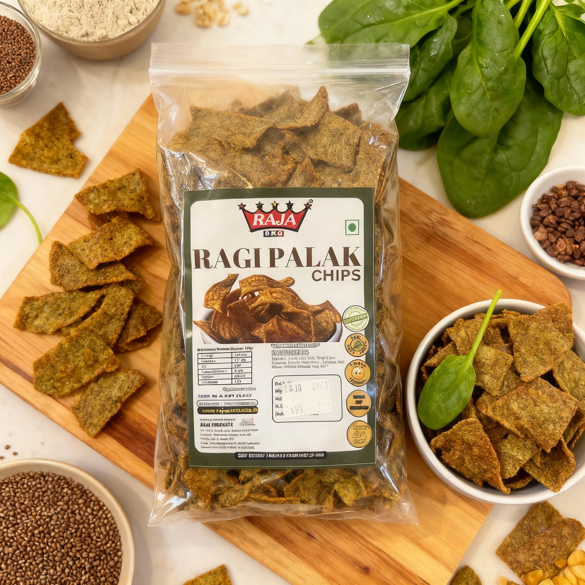 RAGI PALAK CHIPS