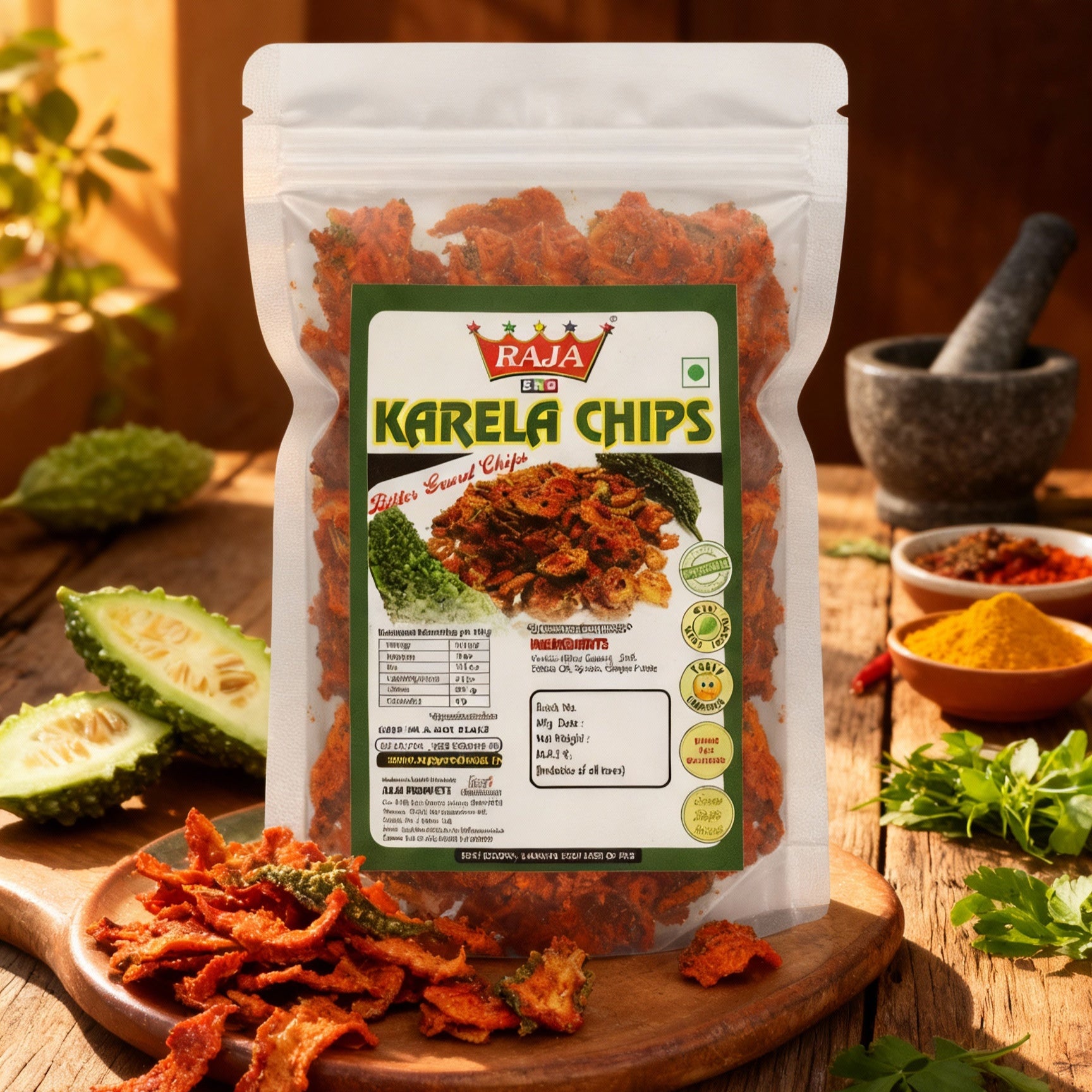Karela Chips Air Fried